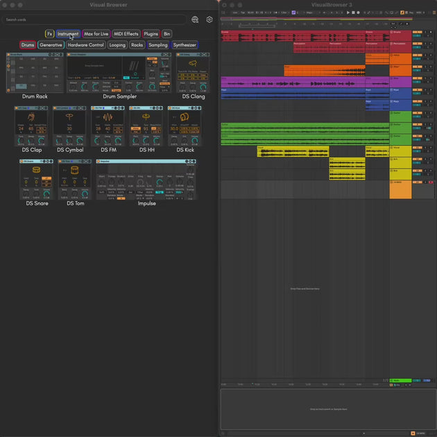 VisualBrowser3 By ElisabethHomeland Application for Ableton Live. 

